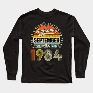 Awesome Since September 1984 Vintage 39th Birthday Long Sleeve T-Shirt